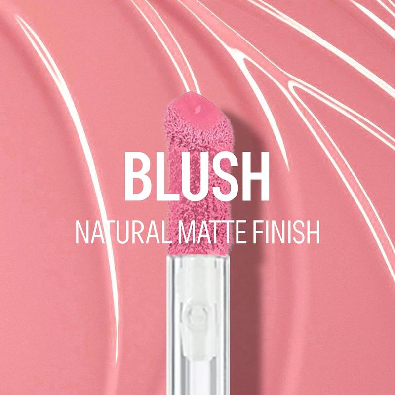 2 Colors Liquid Blush and Highlighter, NaturalFace Blush High Glossy Liquid Illuminator, Silky Lightweight Blendable, Cool Pink & Champagne