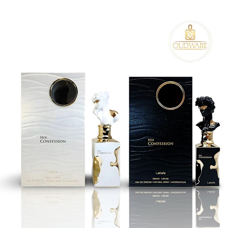 Lattafa Perfumes His Confession 100ml (3.4Oz)  EDP & Her Confession EDP 100ml (3.4Oz)  - Couples Set Of 2