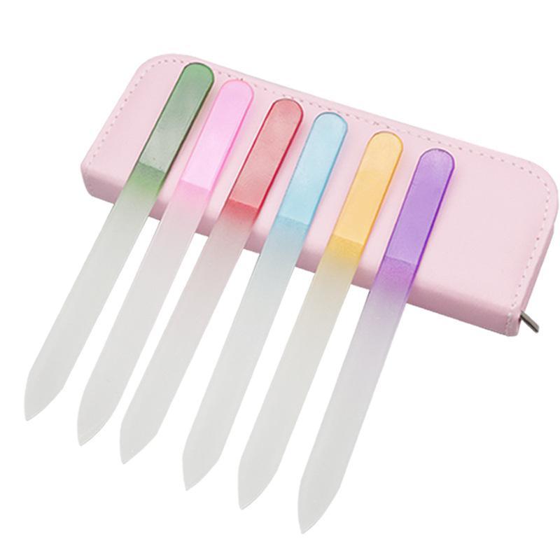 Double-sided Nail File Set, Glass Nail Files, 6 Counts set Nail Polishing Tool, Nail Polishing Tool for Women & Girls