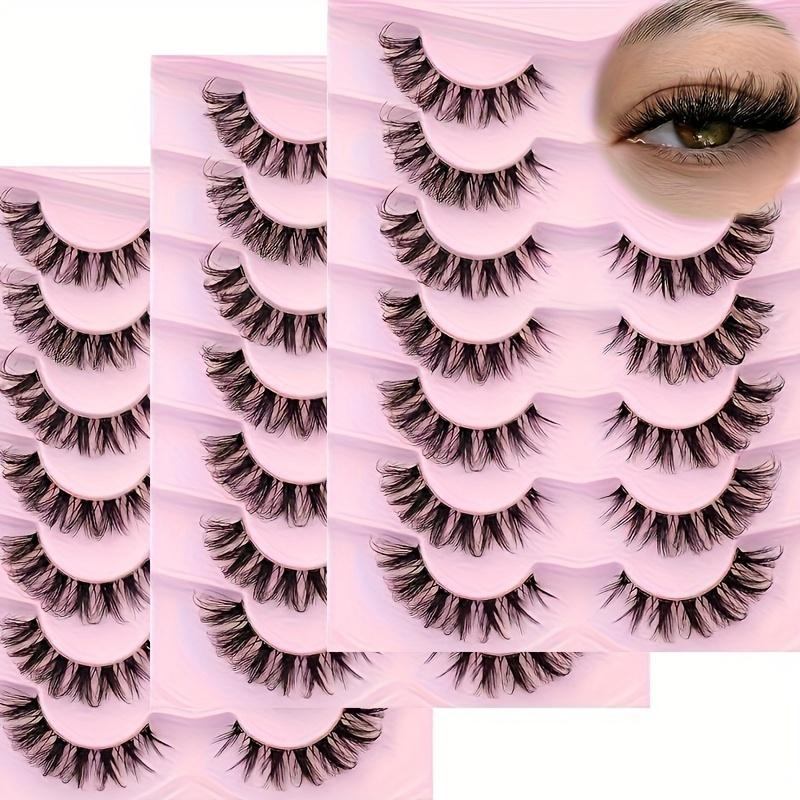 Natural False Eyelashes, Soft & Lightweight Wispy Faux Cluster Lashes, Volumized False Eyelashes, Cosmetic Lash Clusters, Eye Makeup Enhancement, Christmas Gift