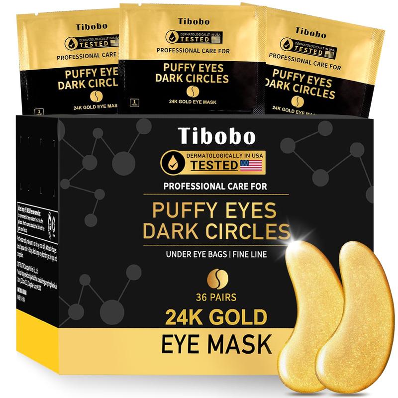 24k Gold Eye Patches,50pairs Set Eye Mask with Collagen For Wrinkles,Eye Gel Patches for Puffy Eyes,Dark Circles