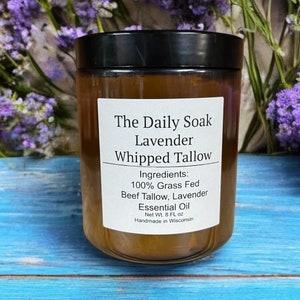 Bulk wholesale beef tallow moisturizer made from grass-fed beef tallow whipped to perfection. Available in 4oz glass jars