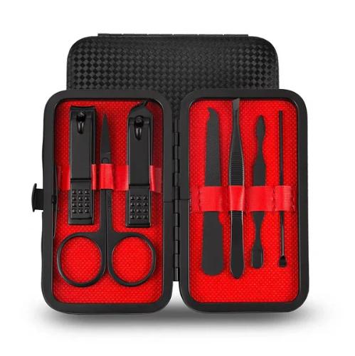 7 10 12 18 20 24PCS Set Professional Manicure Set Kits Stainless Steel Fingernail Toenail Clippers Set with Leather Portable Nail Care Applicator