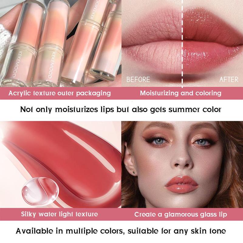 Long Lasting Mirror Lipstick, Hydrating Glossy Lipstick Hydrating Daily Lip Cosmetic, Elegant Radiant Lip Cosmetic for Gift, Color Makeup Products