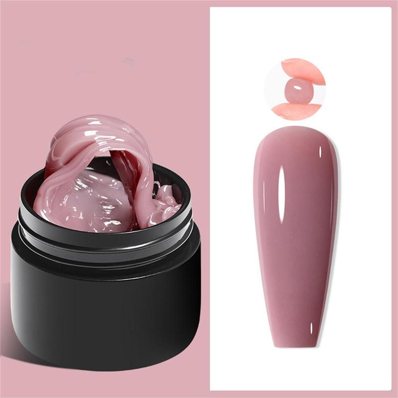 Non Stick Hand Solid Extension Nail Gel, Solid Color Non-stick Gel Nail Polish Nail Extension Builder Gel