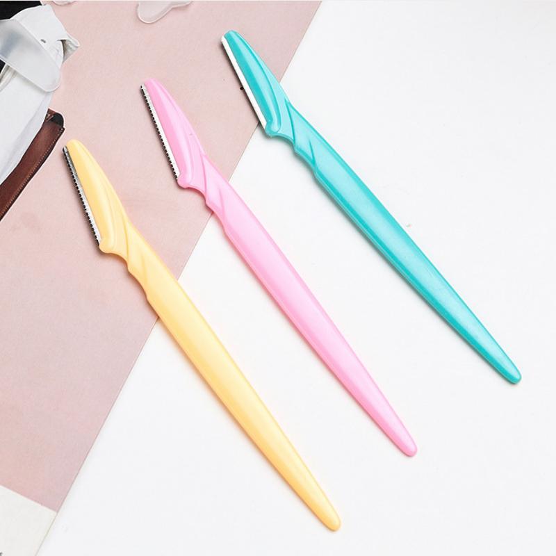 12 Pcs  set Multi-color Stainless Steel Eyebrow Razor, Summer Sharp Blade Anti-scratch Design Eyebrow Trimmer, Manual Gentle Eyebrow Trimmer for Eye Brow Shaping，Eyebrow Knife, Scraping Knife, Novice Eyebrow Knife, Eyebrow Trimmer