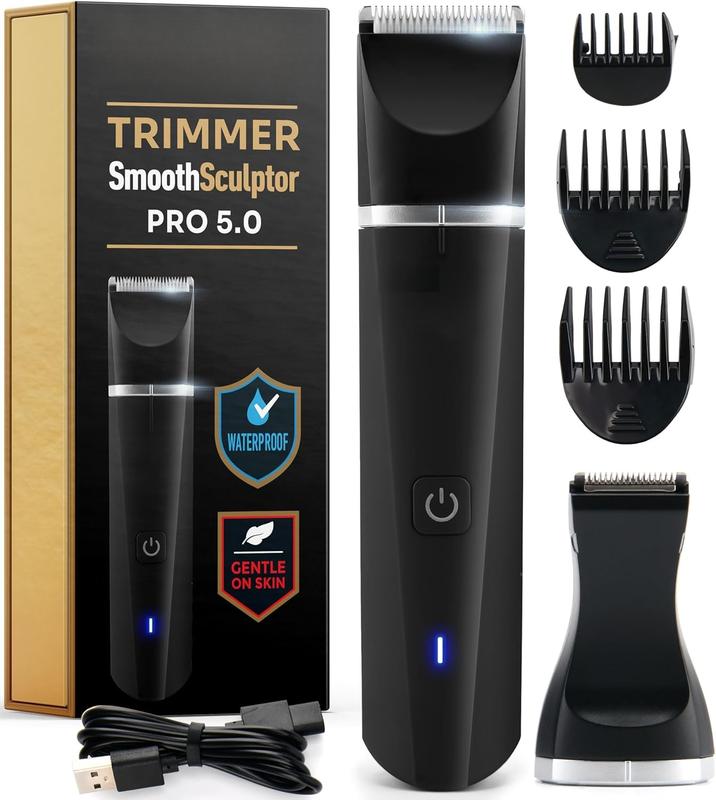 Manscape Unisex SmoothSculptor 5.0  Trimmer for Women & Pubic Hair Trimmer Women & Men  Wet Dry, USB Charging, Wireless, for Sensitive Skin, Ball Trimmer Men, Body &  Shaver