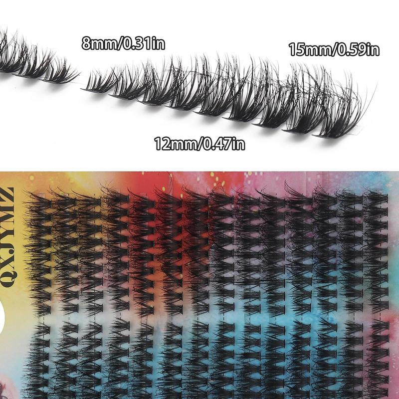 Individual False Eyelashes, 1 Box Natural Look Eyelash Extensions, Self Grafting Curl Eyelashes, Eye Makeup Enhancement False Eyelashes for Women & Girls