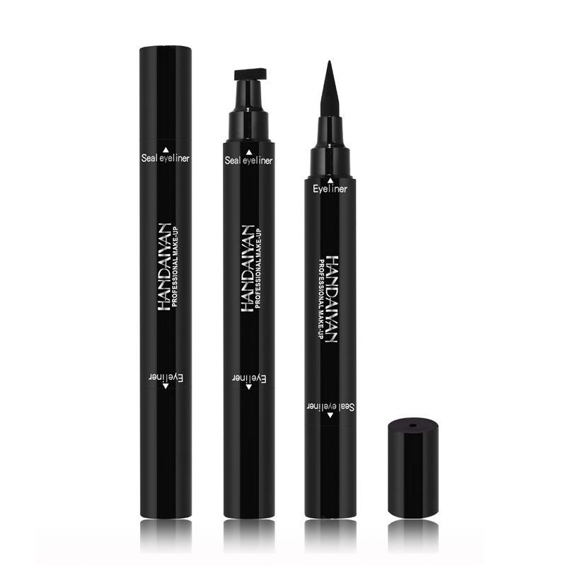 Dual End Black Liquid Eyeliner Pencil Pro Waterproof Long Lasting Makeup Eye Liner Pen Cat Line Eye Makeup Stencils Dual Black Liquid Eyeliner Pencil Waterproof