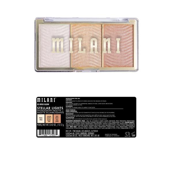 Milani Stellar Lights Highlighter Palette - Rose Glow (x2)