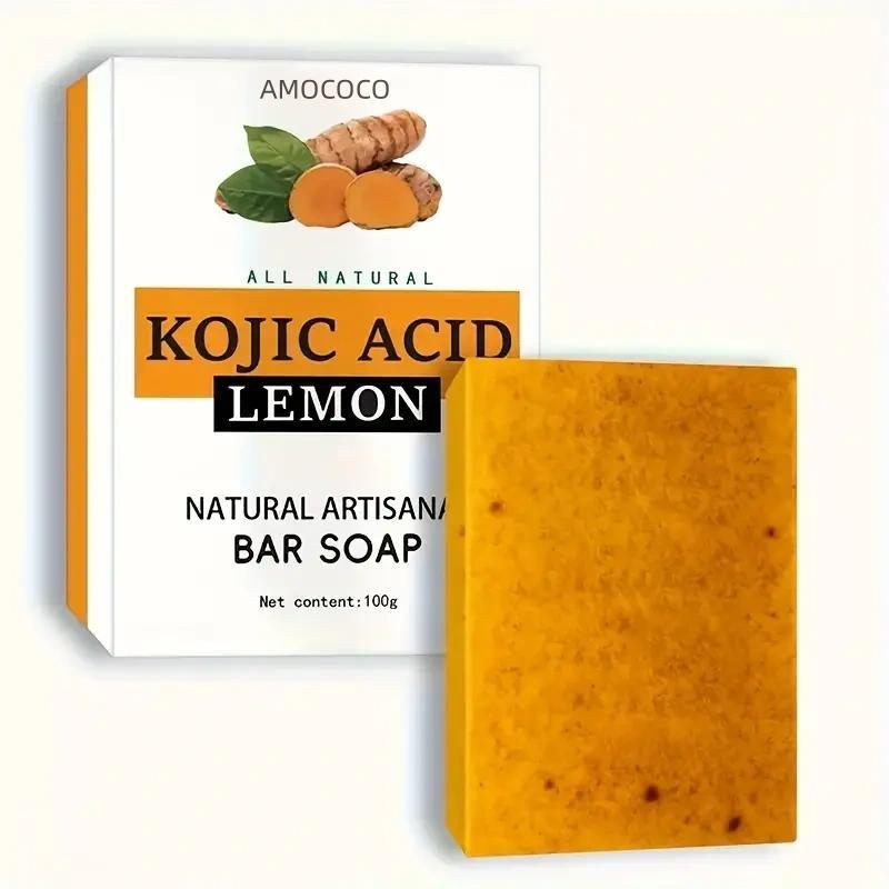 AMOCOCO Turmeric Soap,Deep cleansing Soap,Moisturizing Soap For Face & Body,Body wash & Soap For Women & Men jabon curcuma Body Care Comfort Skin Care Skin Repair Cleanser Moisture