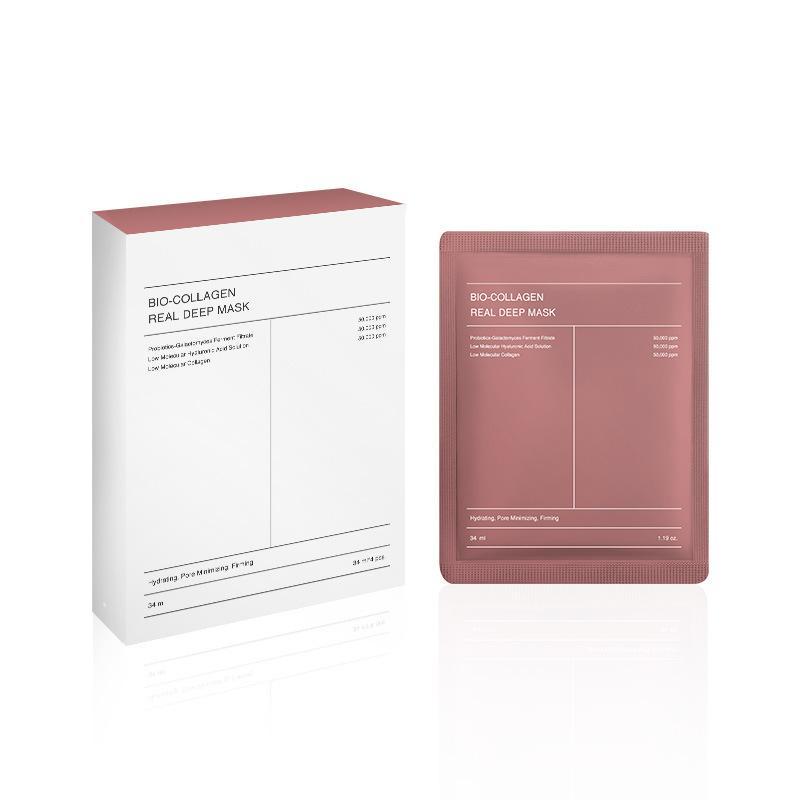 Bio-Collagen Real Deep Mask 4ea, All in One Care, Hydrating, Pore Minimizing, Firming Gel Type Mask Pack, Korean Skincare, Gel Type Mask Pack