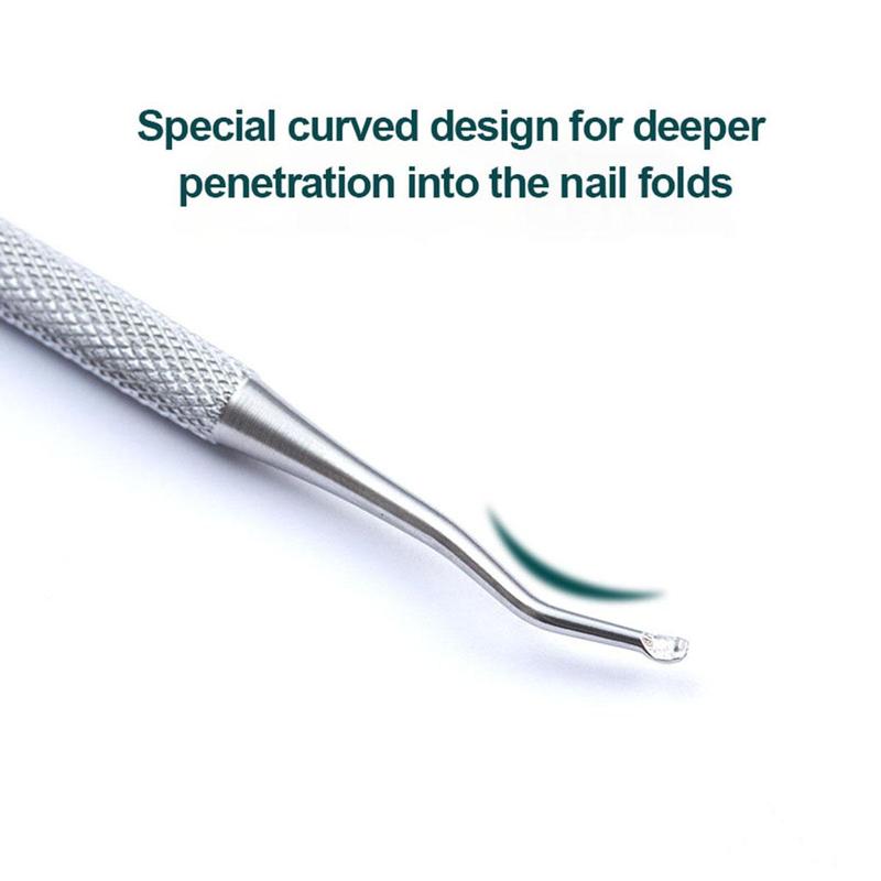 Double Head Nail Cuticle Trimmer Stick, Nail Care Pusher with Curved Design, Nails Dead Skin Remover for Daily Cleaning