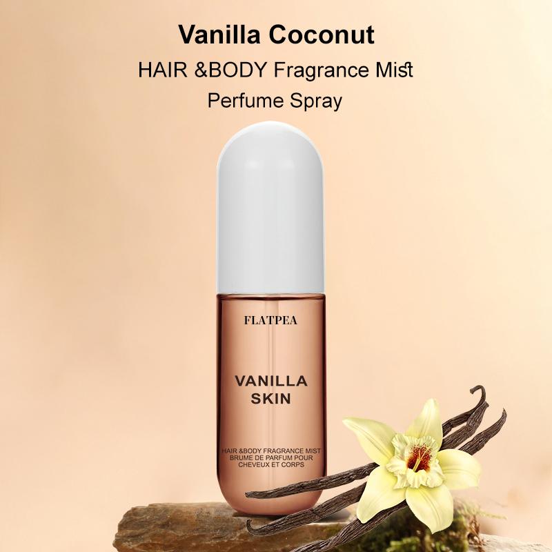 Vanilla Skin Body Mist, Travel Size Long Lasting Vanilla Perfume Spray - Body and Hair Fragrance Mist, Hair Perfume for Women&Men Oil Scent