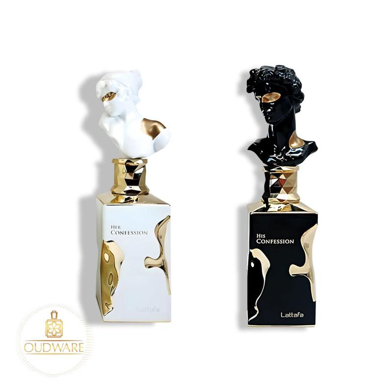 Lattafa Perfumes His Confession 100ml (3.4Oz)  EDP & Her Confession EDP 100ml (3.4Oz)  - Couples Set Of 2