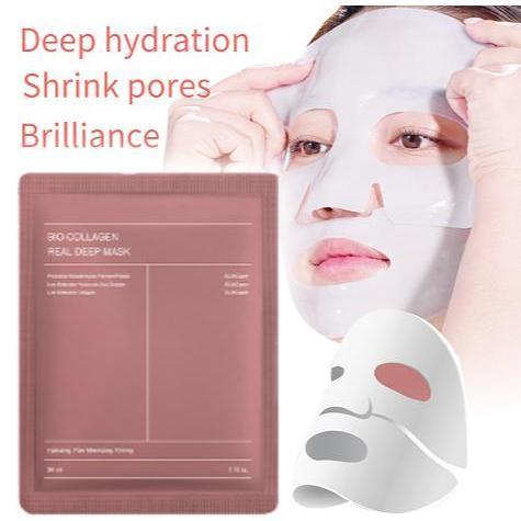 Bio-Collagen Real Deep Mask 4ea, All in One Care, Hydrating, Pore Minimizing, Firming Gel Type Mask Pack, Korean Skincare, Gel Type Mask Pack