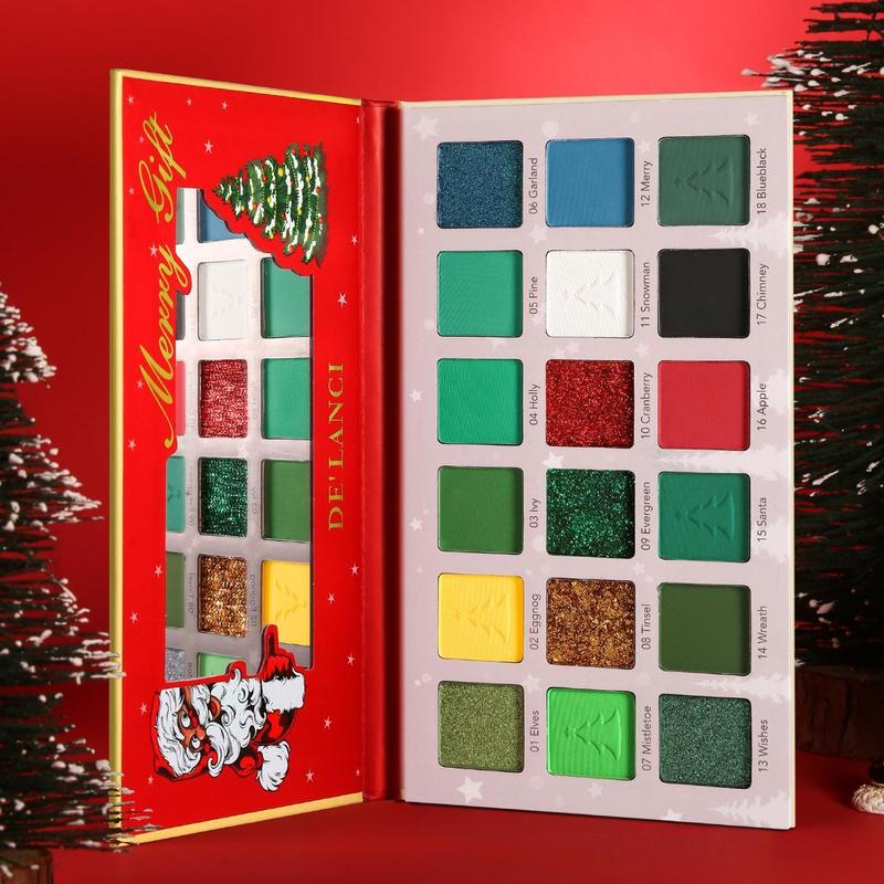 18 Colors Eyeshadow Palette, 1 Box Shimmering Eye Shadow Makeup Palette, Glittering Blendable Eyeshadow Powder, Colorful Eye Makeup Products