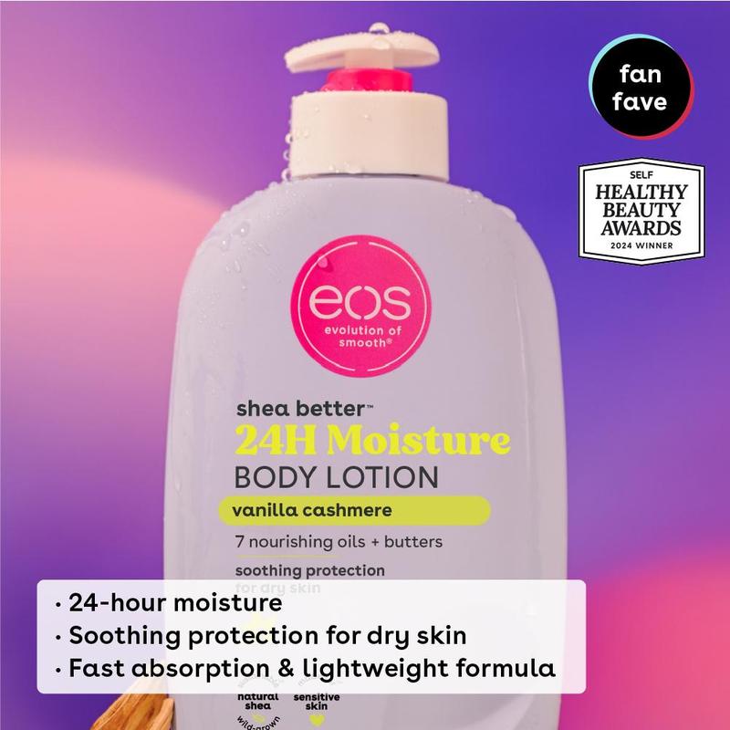 eos Shea Better Body Lotion for Dry Skin, Vanilla Cashmere, 16 fl oz