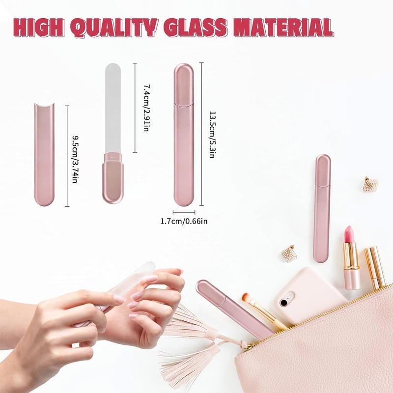 Stocking Stuffers for Women Teen Girls,Glass  File with Case,Christmas Gifts for Women Wife Sister,Valentines Day Gifts for Her Girlfriend,Crystal Fingernail Files Professional Foot  Care Tool