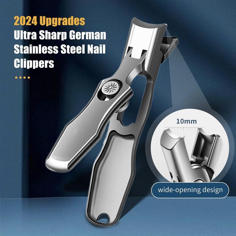 Ultra Wide Jaw Opening Nail Clipper Set,Sharp Stainless Steel Nail Clippers for Tough Nails, Clippers for FingerNails Toenails, Men & Women Nail Art