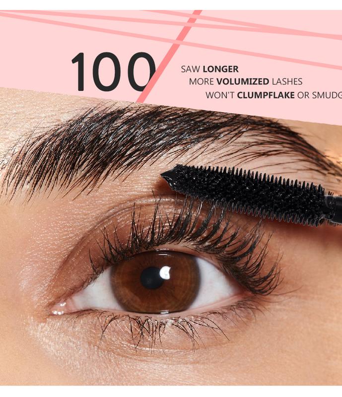 Mifeloo water-based  mascara,Waterproof Volumizing Eyelash Mascara,tubing black natural extension fiber Makeup Cosmetic