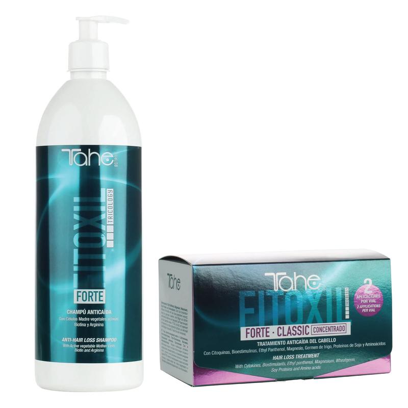 Tahe Pack Forte Classic concentrate (Shampoo 1000ml + Ampoules 6x10ml) Fitoxil Hair loss program