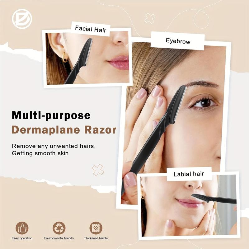 Eyebrow Shaver, 24pcs Stainless Steel Eyebrow Trimmer, Face Shaver with Safety Net Protective Cover, Scratch Prevention Tool