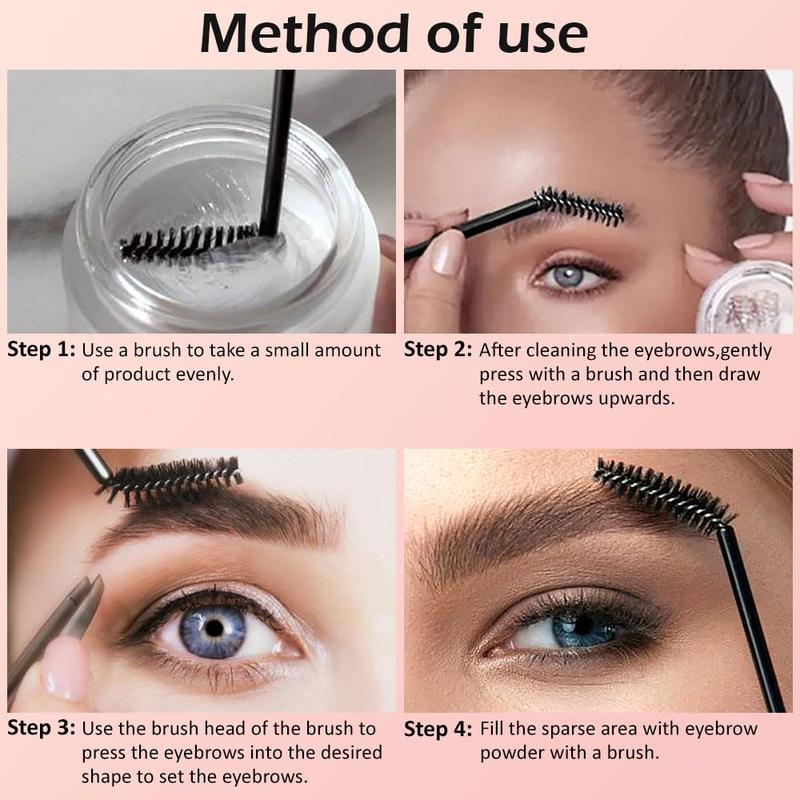 Soap Brows Kit,2Pcs Set Eyebrow Freeze Styling Wax,Waterproof Long-lasting Eyebrows Enhancer Shaping Clear Tint Gel, Eye Brow Makeup Balm Pomade Cosmetics (2pcs 01#)