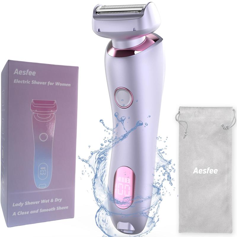 Electric Razor for Women, 1 Box Waterproof Wet & Dry Use Electric Shaver, Portable Gentle Lady Shaver for Home Travel, Women Hair Removal Tool