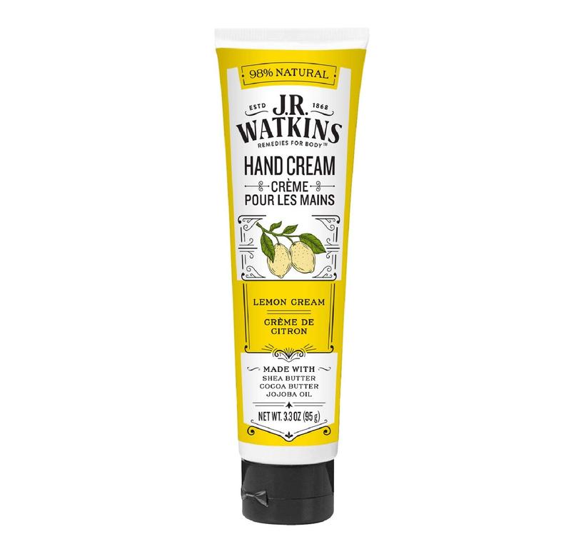 Natural Moisturizing Hand Cream, Hydrating Hand Moisturizer with Shea Butter, Cocoa Butter, and Avocado Oil,  3.3oz, Lemon Cream, Single