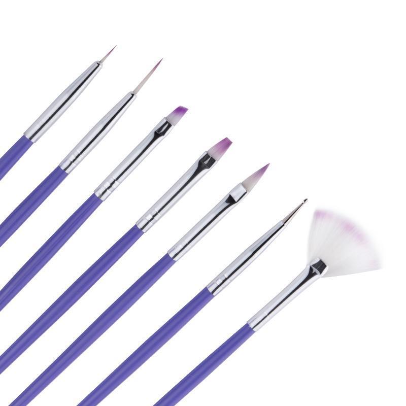 Nail Art Tool Set, 12pcs set Double-ended Nail Dotting Pen & Nail Art Brush, Professional Manicure Tool for Home & Salon Use