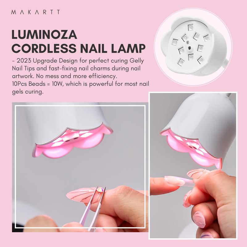 [BEST PRICE EVER] Makartt Luxury UV Nail Lamp Luminoza 10W Rechargeable LED Light with Sensor for Acrylic Nail Extension and polish Cure, Portable Polish Curing Dryer Lamp with 4 Timers,  Home DIY Use Nail Art Nail Care Cutics professional uv Gel Manicure