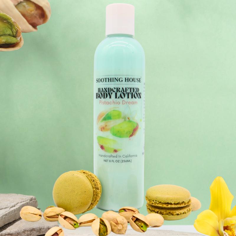 Handcrafted Pistachio Dream Body Lotion for Hydrating, Moisturizing, and Glowing Skin Body Care Moisturize Daily Fragrance Radiance