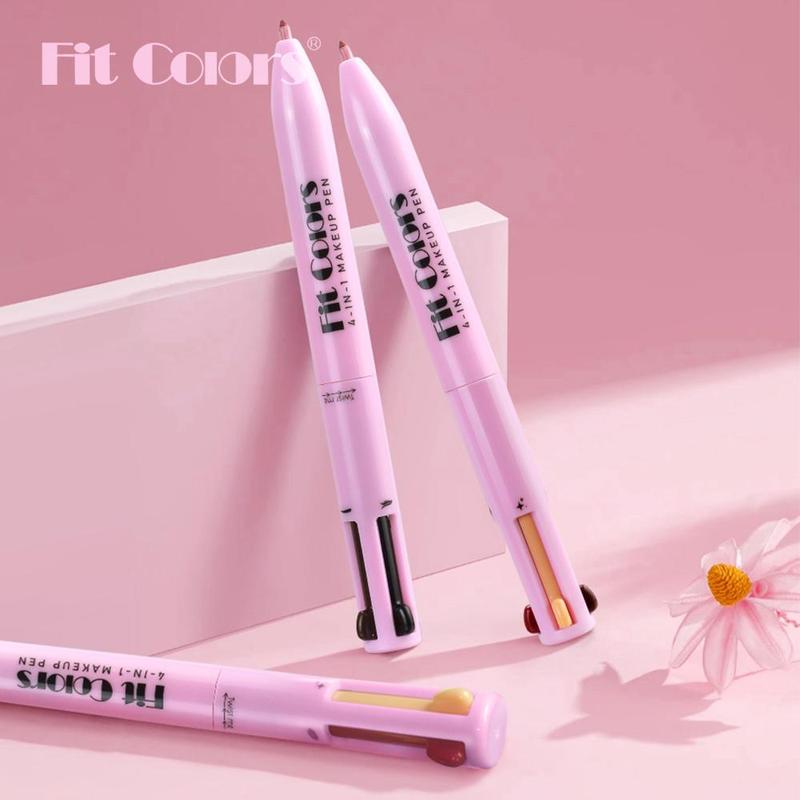 4 in 1 Multi-function Makeup Pen, Compact Travel Eyeliner, Lip Liner, Eyebrow Pencil, Highlighter Eyeshadow Pen, Portable Multi-function Makeup Set, Summer Gift, Fall Gift, Cat Makeup