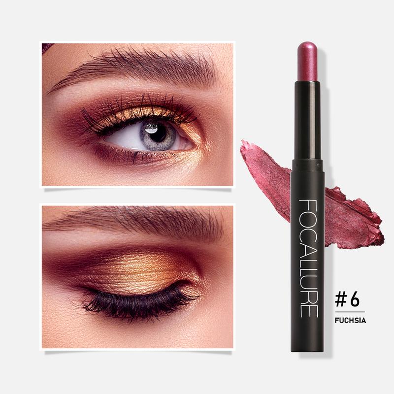 [Gift] Focallure Matte and Shimmer Cream Eyeshadow Pencil #08 COPPER, Shimmer Cream Eyeshadow Stick, High Pigmented Eyeshadow, Highlighter Eye Liner, Multi-Dimensional eyes Look