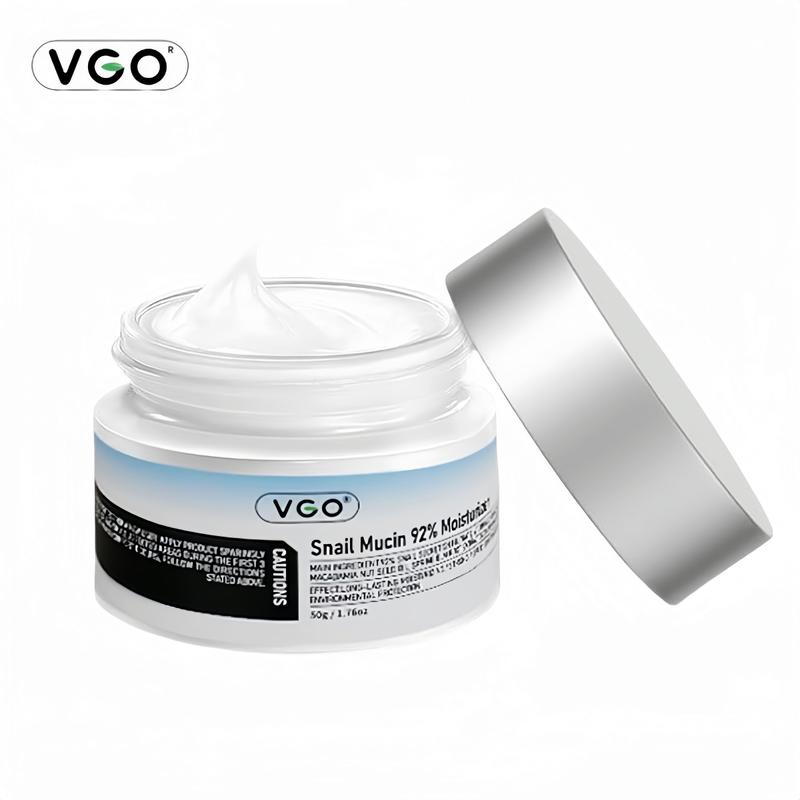 VGO Radiant Boost Repair Set – Vitamin C Serum & 92% Snail Essence Moisturizer for Hydration, Skin Radiance & Anti-Aging VC essece hydrating set facial care skin care products for men and women