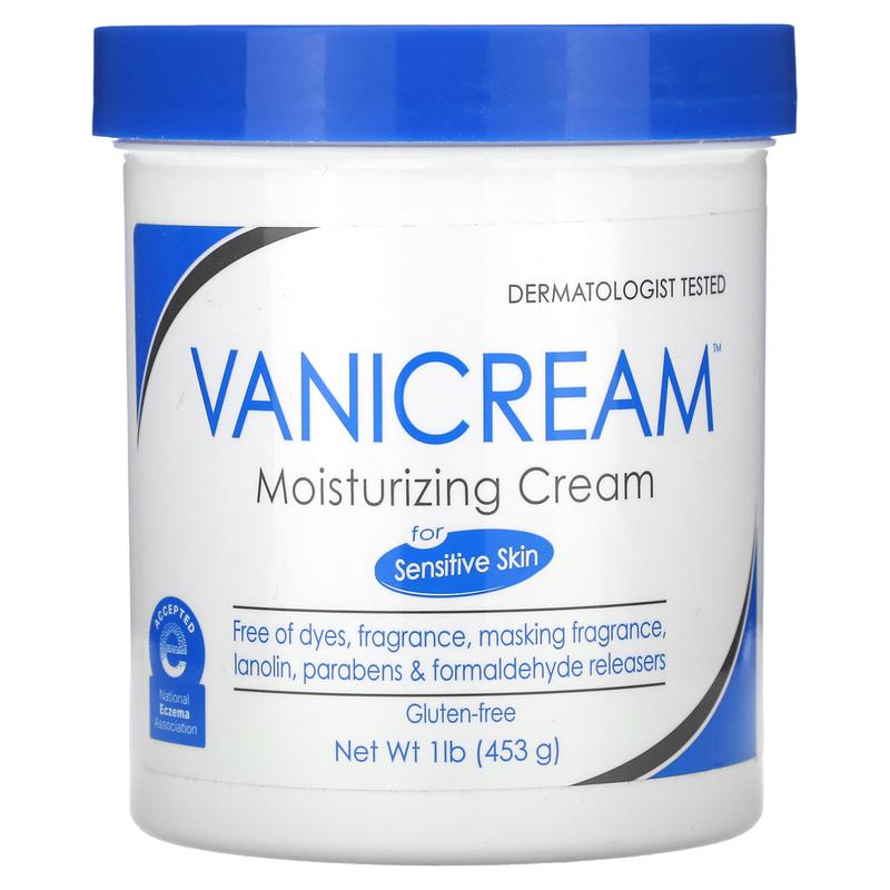 Vanicream Moisturizing Cream, For Dry, Irritated or Sensitive Skin, 1 lb (453 g)