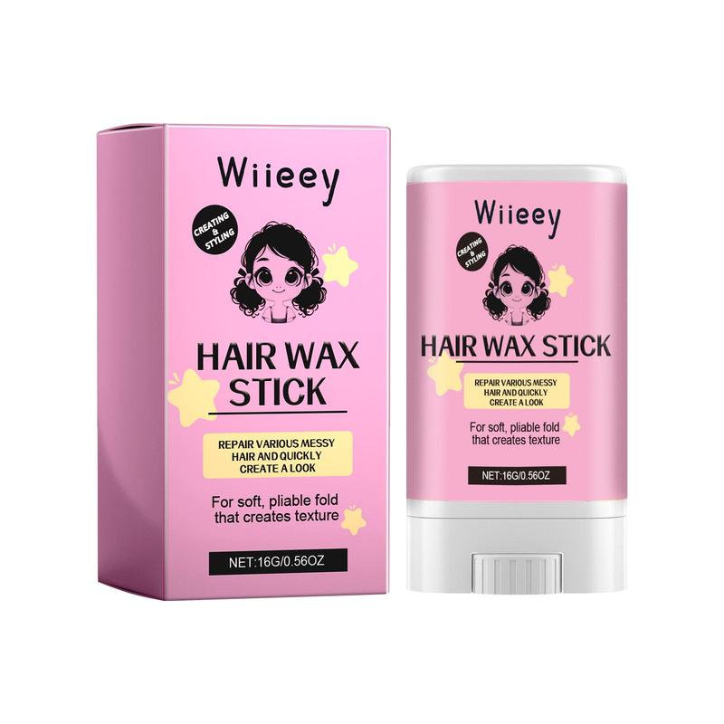 Portable Hair Styling Wax Stick for Kids, Natural Long Lasting Hair Styling Wax, Hair Styling Product for Women & Girls