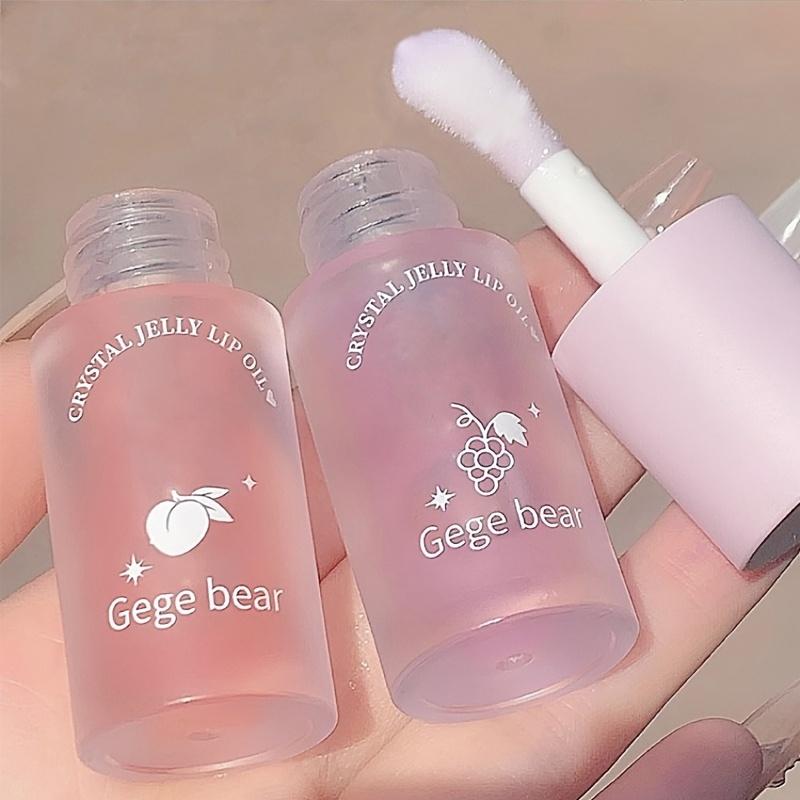 Gege Bear Crystal Jelly Lip Oil – Berry & Pink Glossy Hydration, Hydrating Juicy Lip Gloss, Glossy Plumping Lip Care StickPrevents Dry Cracks, Lip Care ProductsBirthday Gift for Women & Girls,Moisturizing Liquid Lip Balm LipMoisturizer