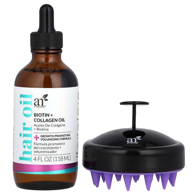 artnaturals Hair Growth Kit, Biotin + Collagen Oil, 2 Piece Kit