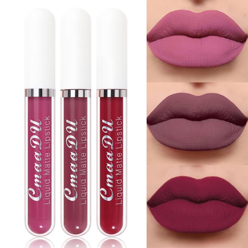 Comfort Skincare Matte Liquid Lipstick, Cosmetic Long-Lasting Waterproof Lipcare Lip Gloss for Beginner, Makeup Product