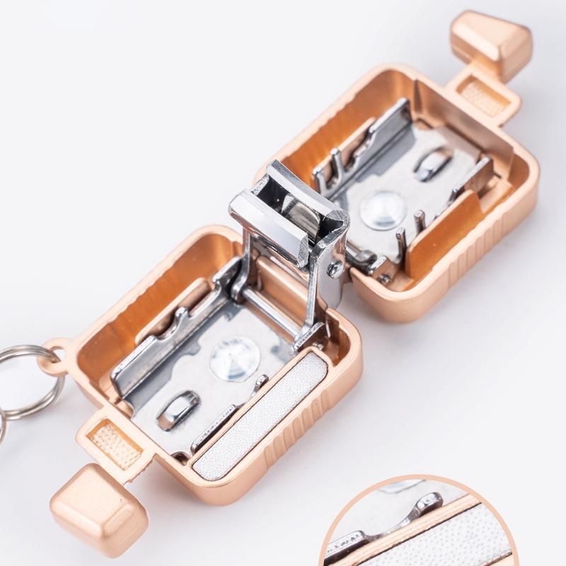 Perfume Bottle Design Nail Clipper, 2 Counts Mini Folding Nail Clipper, Portable Alloy Nail Clipper, Keychain Anti Splash Nail Tools