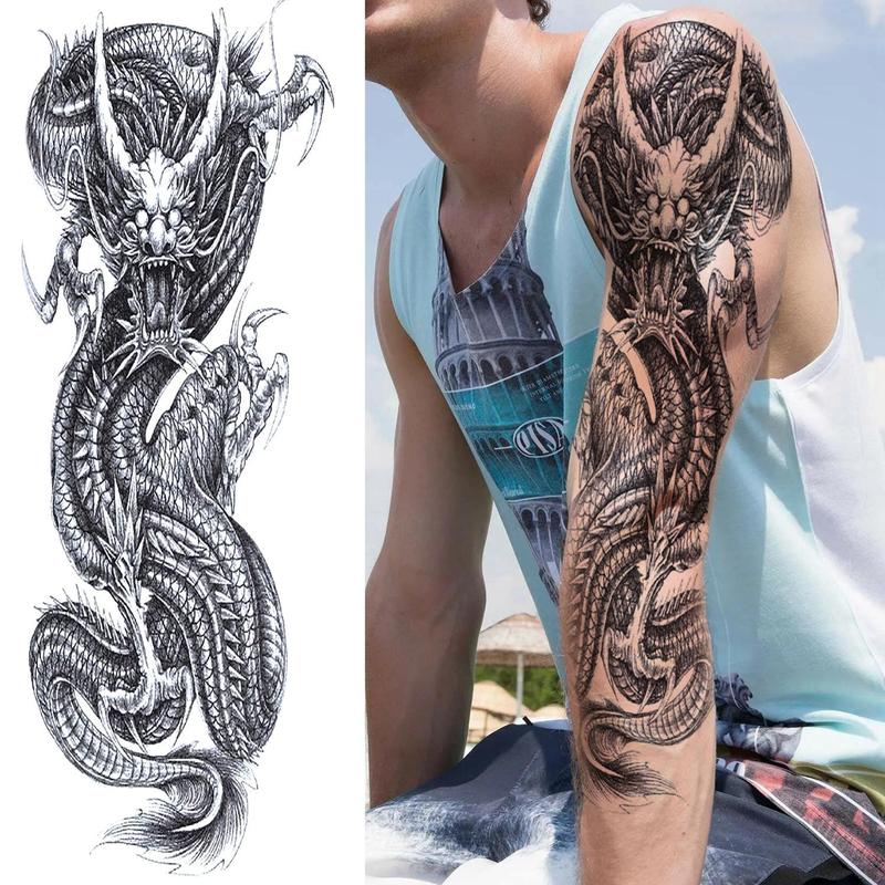 Maori Temporary Fake Tattoos Sticker, 11 Sheets Waterproof Long Lasting Tattoo Sticker, Body Art Decoration For Men & Women, Fake Tattoos Custom