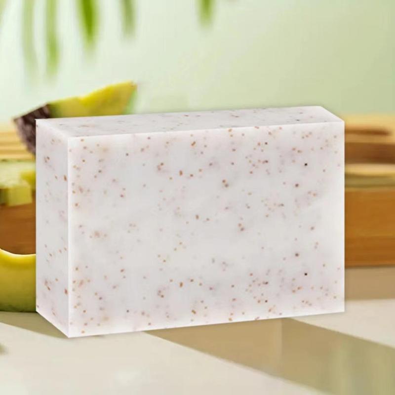 Avocado Scrub Soap, 1 Count Moisturizing Facial & Body Cleanser, Exfoliating Soap for Face & Body