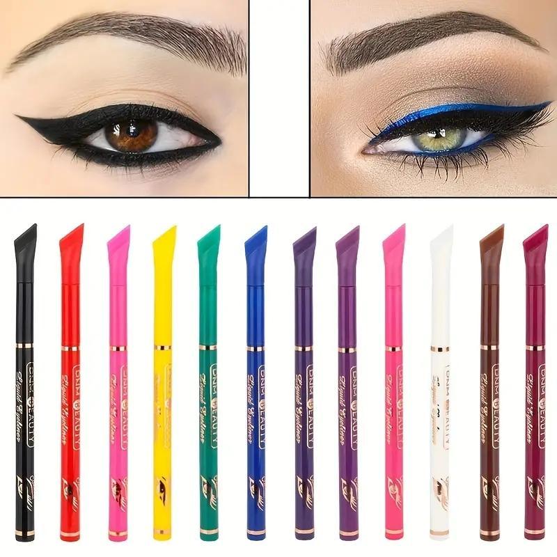 Smudge-proof Matte Eyeliner Pencil, 1 Count Quick Drying Eyeliner Pen with Precise Flexible Tip & Comfortable Grip, Professional Daily Makeup Accessories