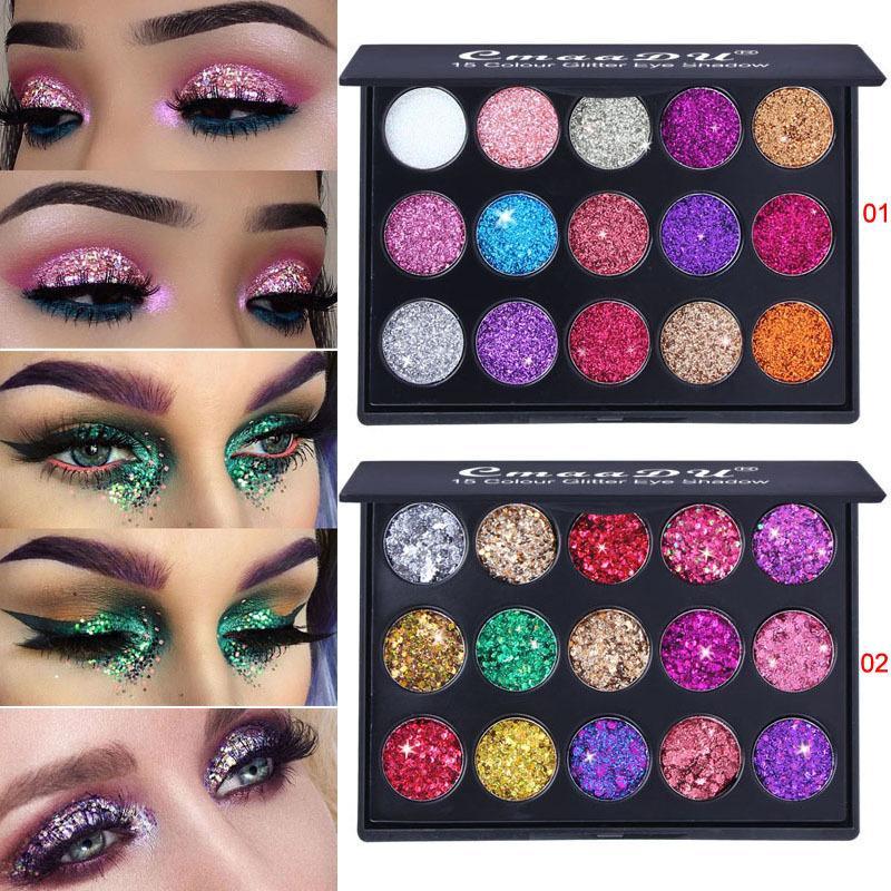 15 Color Glitter Eyeshadow Palette, Shimmering Eye Shadow Makeup Palette, Colorful Eye Makeup Products for All Styles and Occasions