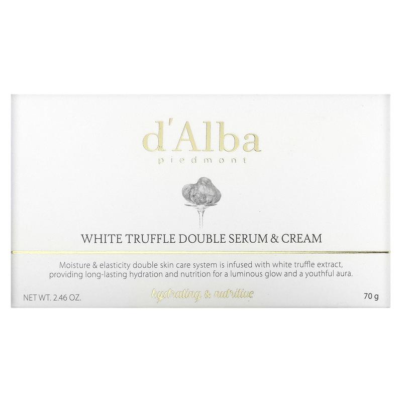 d'Alba White Truffle Double Serum & Cream, 2.46 oz (70 g)