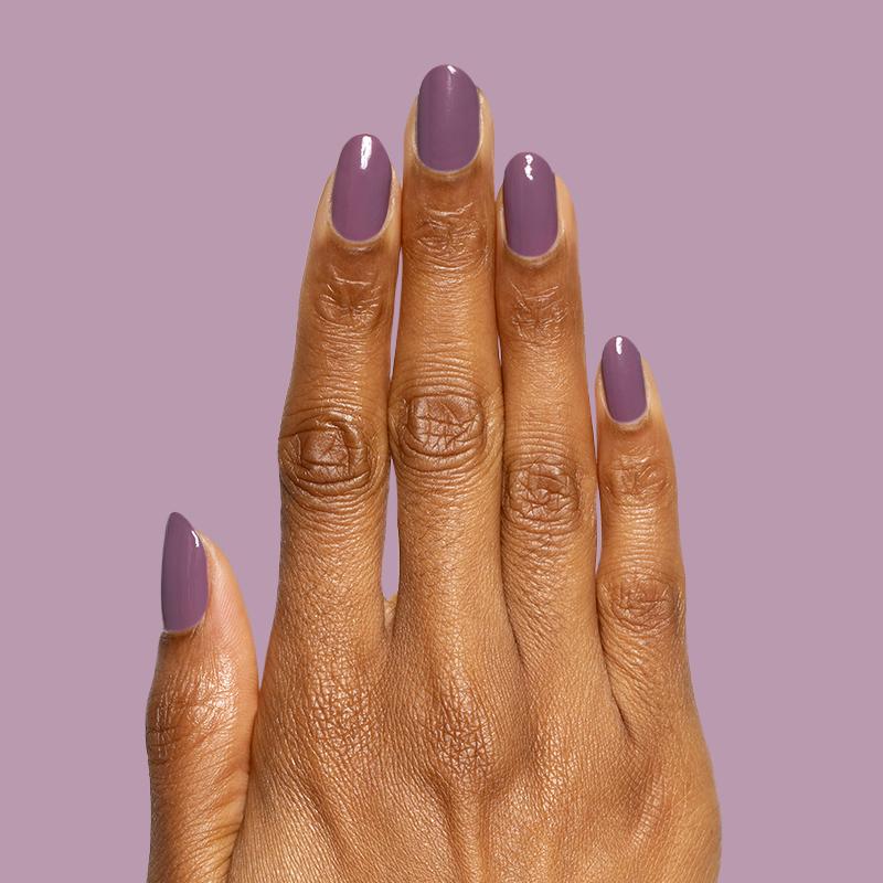 Cardigan a cozy mauve nail polish