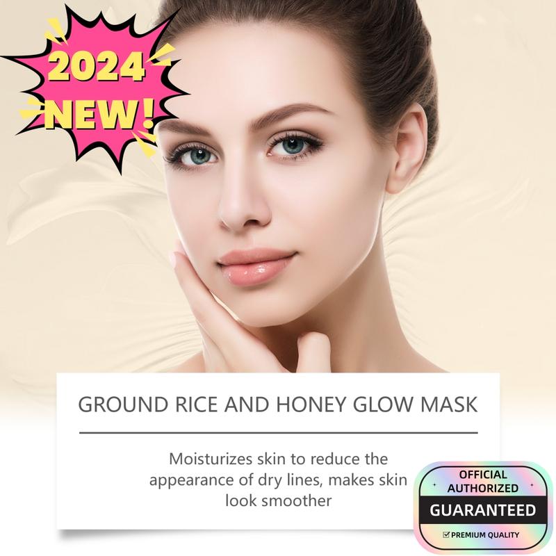 1pcs- HOYGI Ground Rice and Honey Glow Mask - Pore Sebum Care for Dry Sensitive Skin Korean Skin Care, Pore Sebum Care for Dry Sensitive Skin Korean Skin Care Rice & Honey Wash-Off Mask Wash-Off Mask, Cleansing Pore Glowing