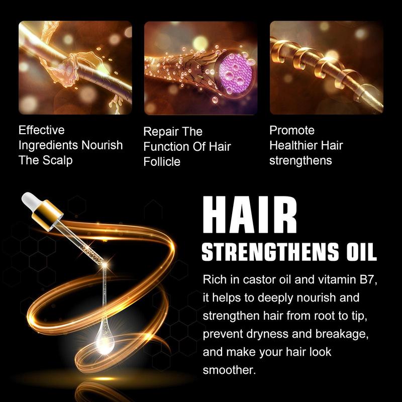 Hair Strengthening Oil (1 Box), Hair Care Oil, Scalp Moisturizing Oil, Nourishing Hair Care Product for Men & Women